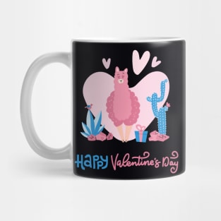 valentines day with cute funny llama love Mug